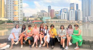 Women-only Philippines New Year group tour by Jugni Travel enjoying Manila city views with fellow solo women travellers